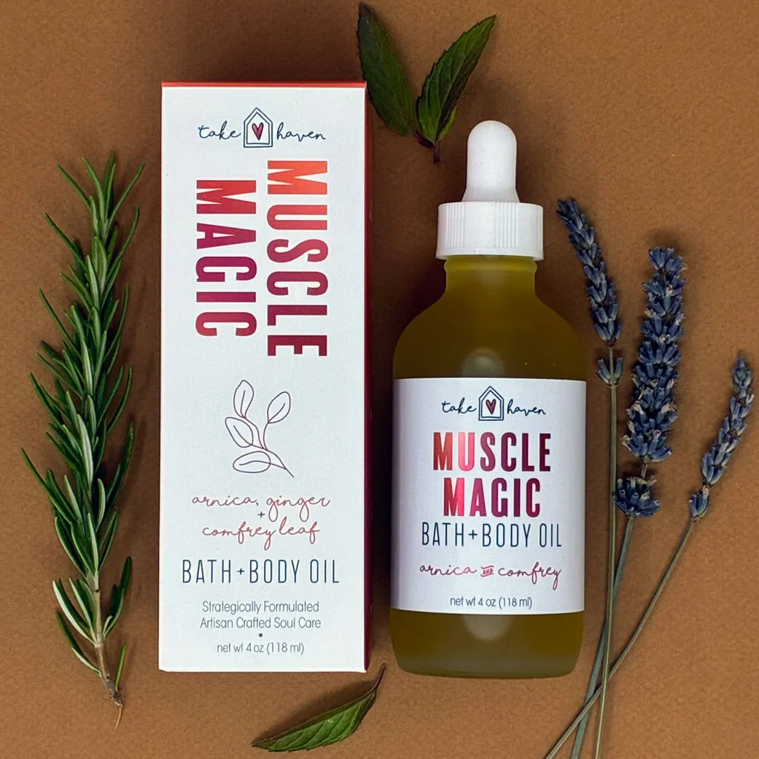 Bath & Body Oil: Muscle Magic, 4 oz