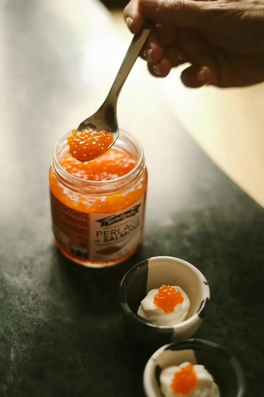 Gourmet Salmon Perlage – Molecular Gastronomy Pearls