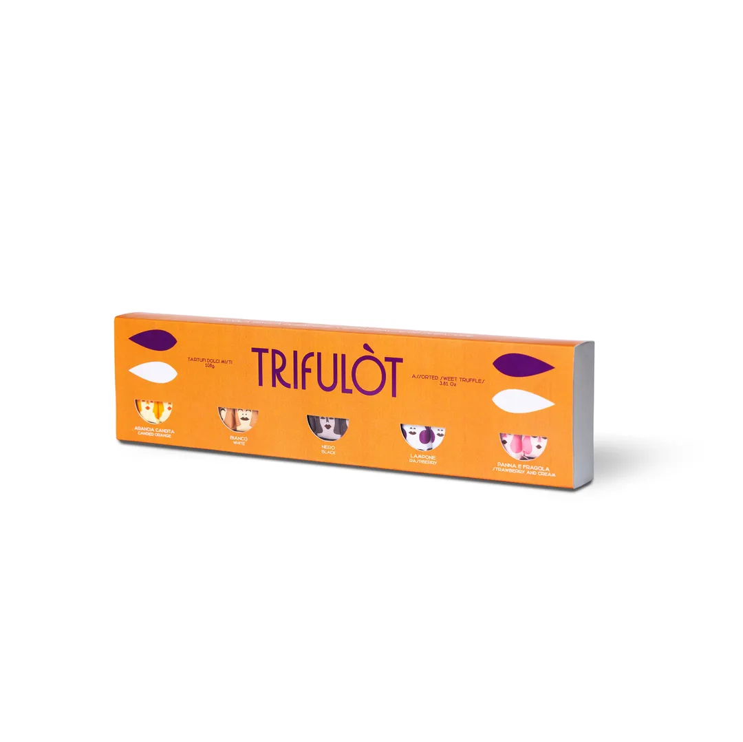 Trifulòt – Orange Gift Box of Fine Italian Chocolate Truffle