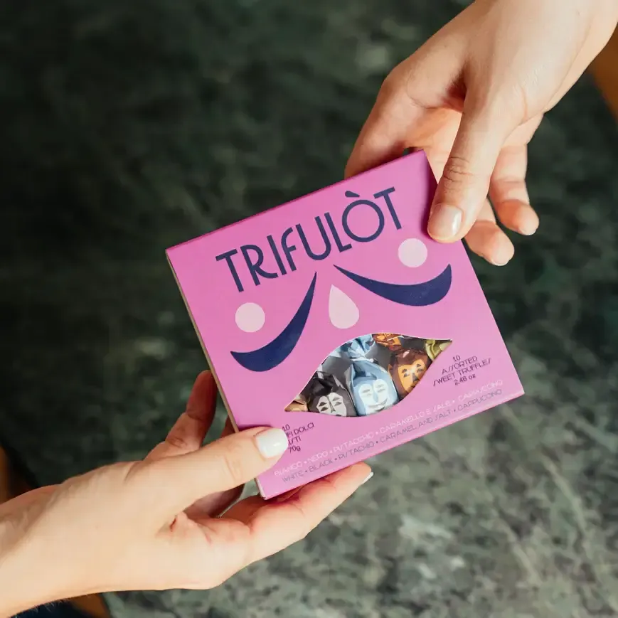 Trifulòt – Pink Gift Box of Fine Italian Chocolate Truffles