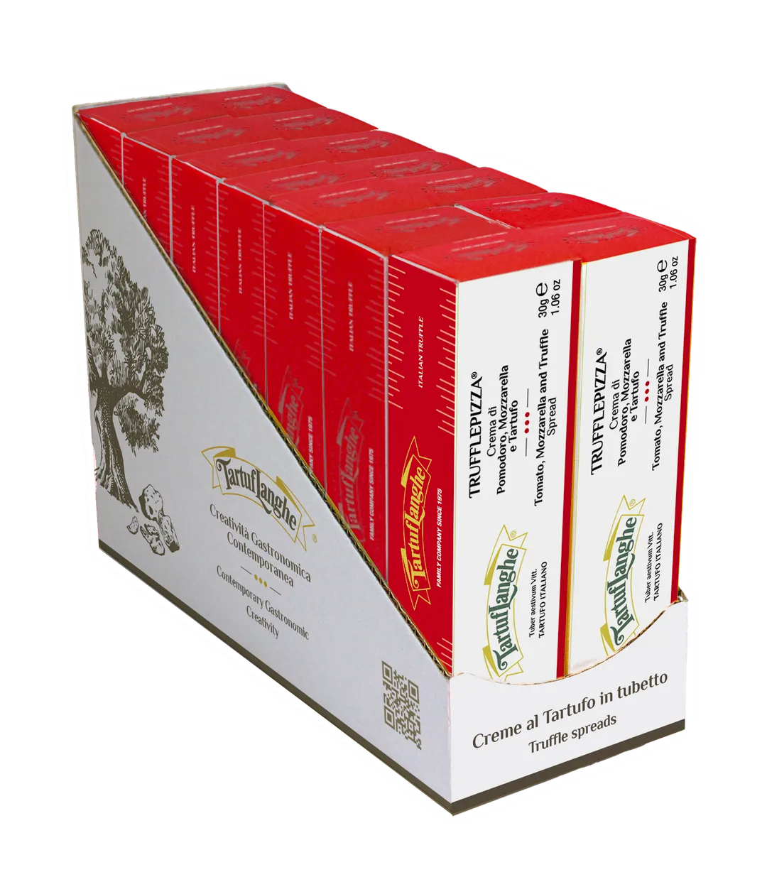 TRUFFLEPIZZA – TOMATO, MOZZARELLA AND TRUFFLE CREAM IN TUBE 