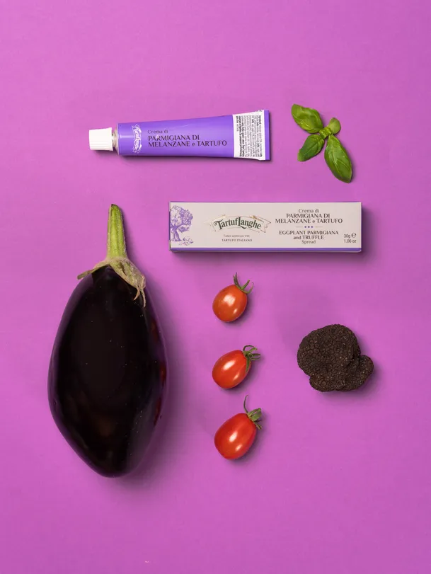 EGGPLANT PARMIGIANA AND TRUFFLE SPREAD  IN TUBE 
