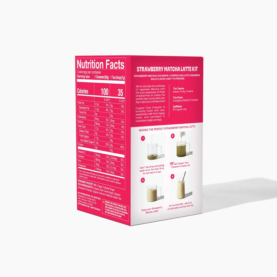 Strawberry Matcha Latte Kit - 3ct (Case of 6)
