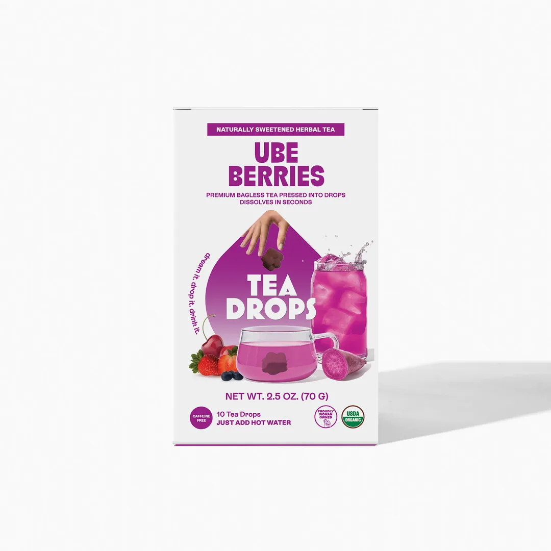 Ube Berrie Tea Box – 10 Organic Tea Drops (Case of 6)
