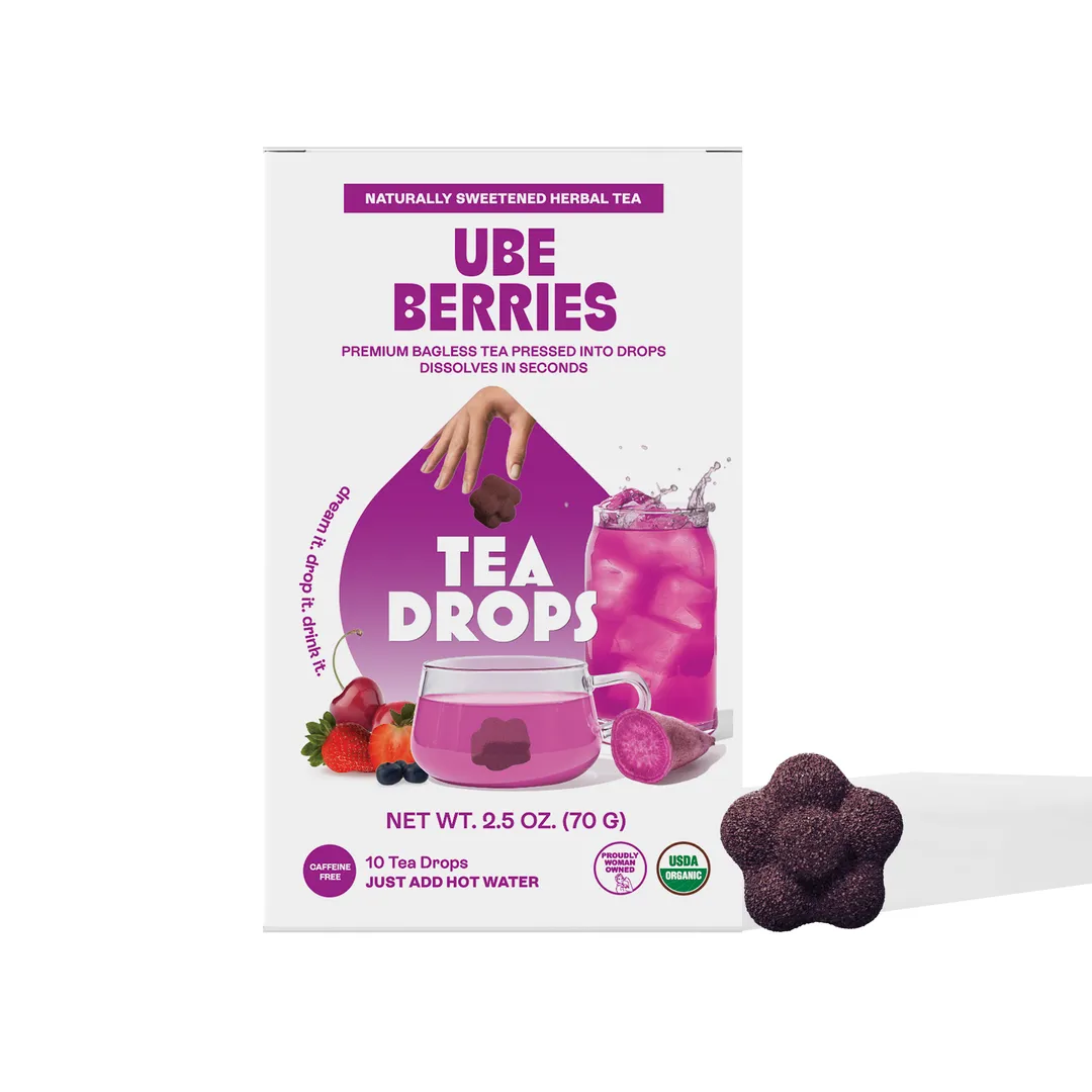 Ube Berrie Tea Box – 10 Organic Tea Drops (Case of 6)