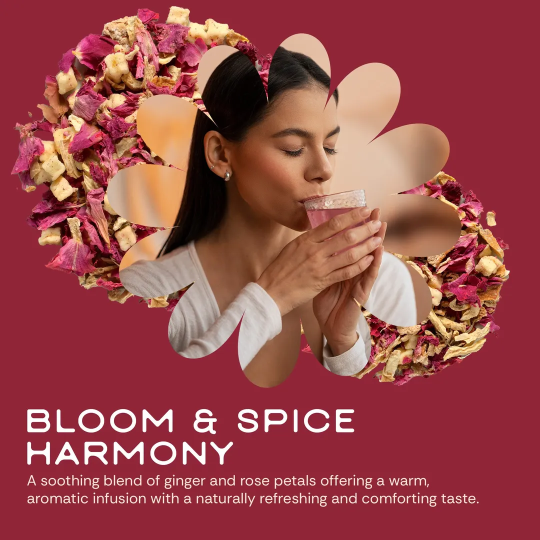 Floral Glow Ginger | Mood, PMS, Digestion (10 bags x 9)