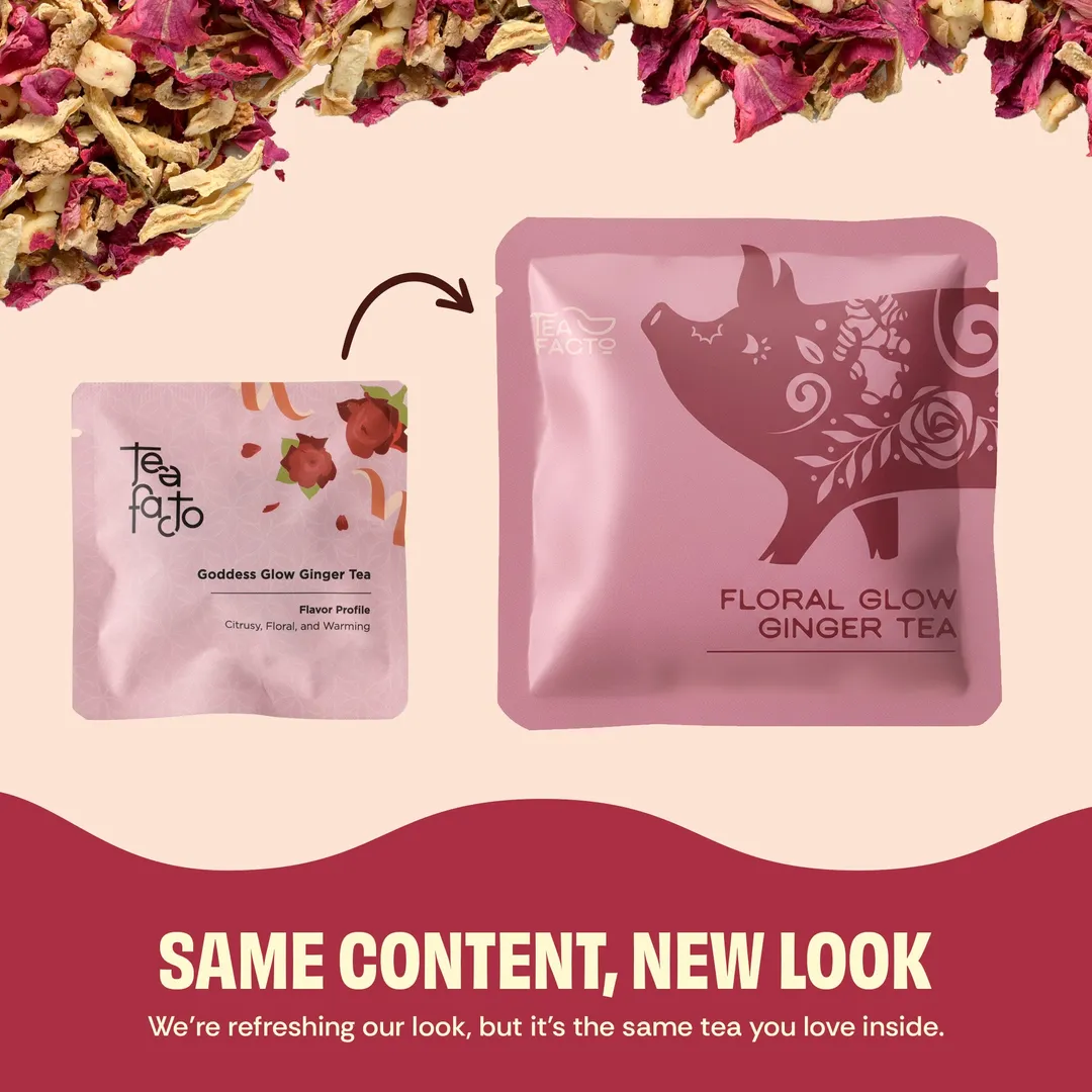 Floral Glow Ginger | Mood, PMS, Digestion (10 bags x 9)