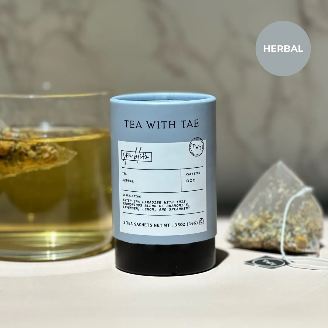 Spa Bliss Herbal Mini Tea Tube Gift (5 tea bags)