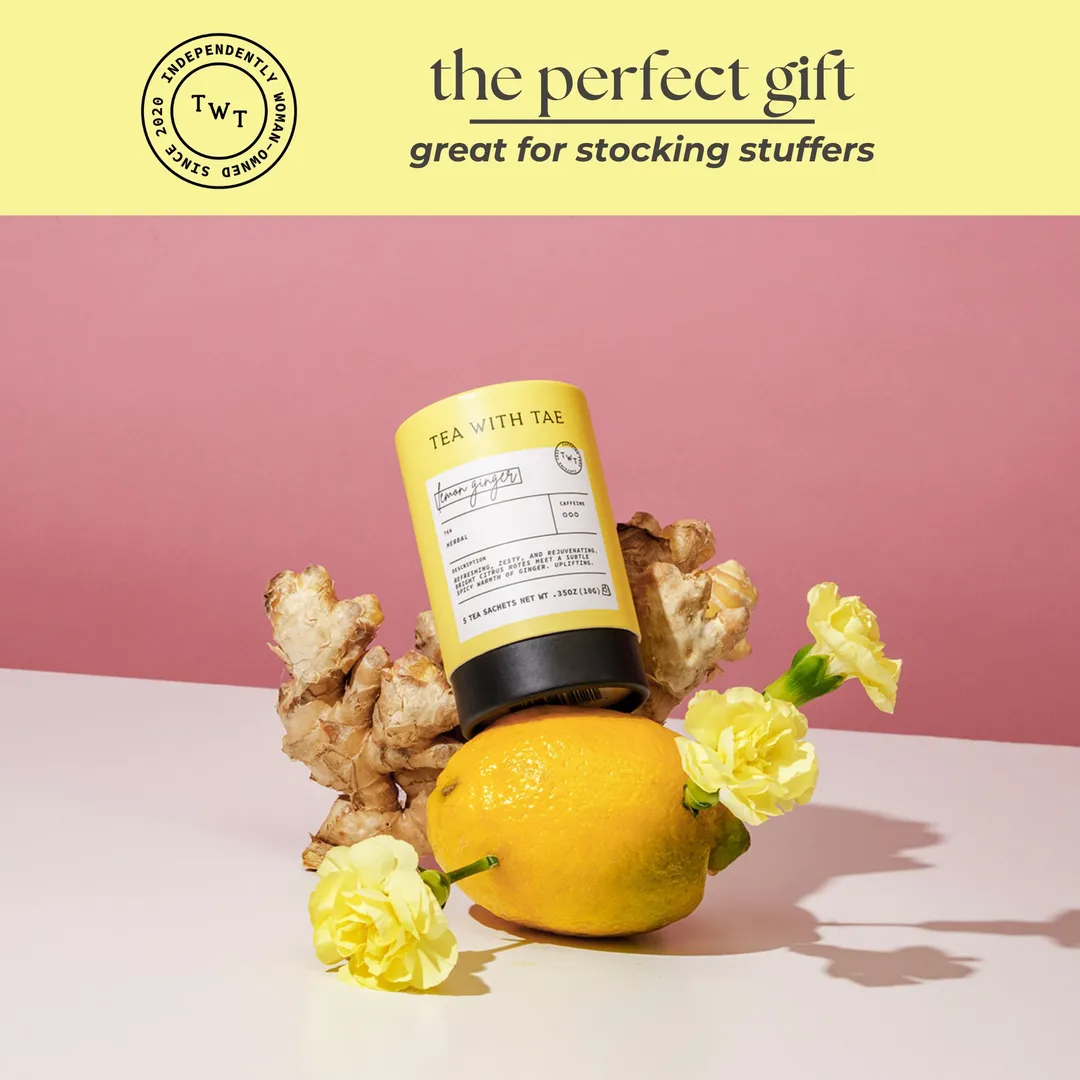 Lemon Ginger Herbal Mini Tube Gift (5 tea bags)