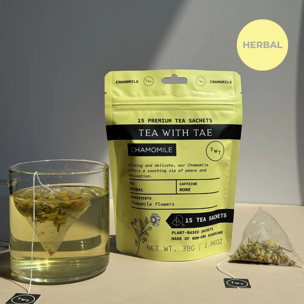 Chamomile Herbal Tea Pouch (15 Tea bags) for retail