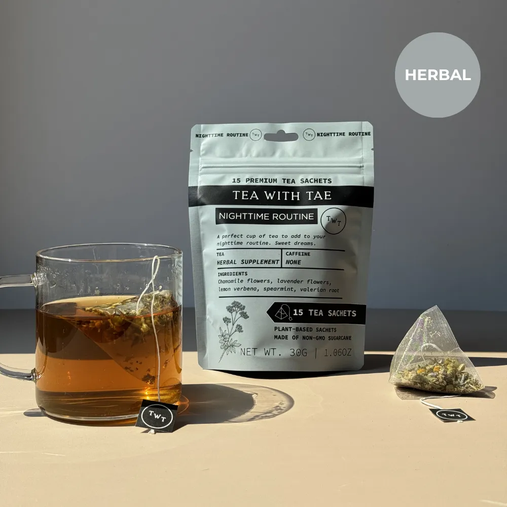 Nighttime Routine Herbal Tea Pouch (15 Tea bags) for retail