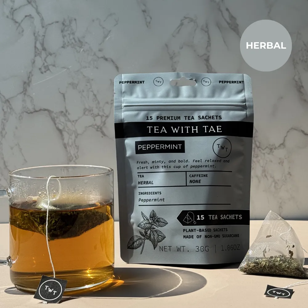 Peppermint Herbal Tea Pouch (15 Tea bags) for retail
