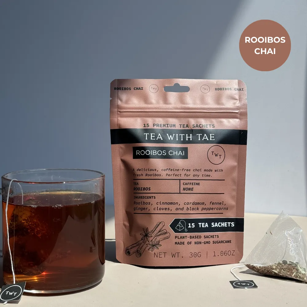 Rooibos Chai Herbal Tea Pouch (15 Tea bags) for retail