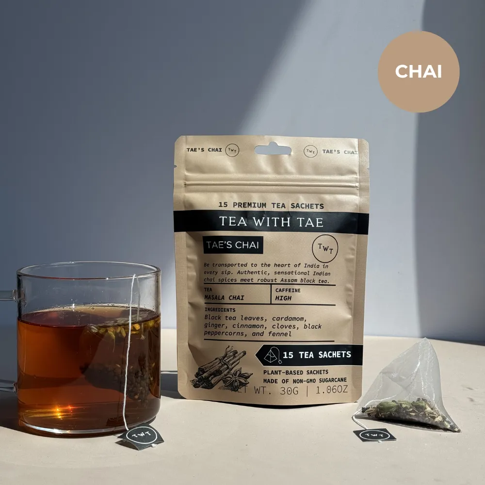 Tae's Chai Tea Pouch (15 Tea bags) for retail
