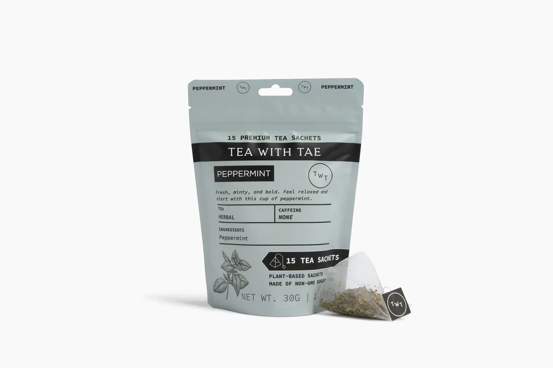 Peppermint Herbal Tea Pouch (15 Tea bags) for retail