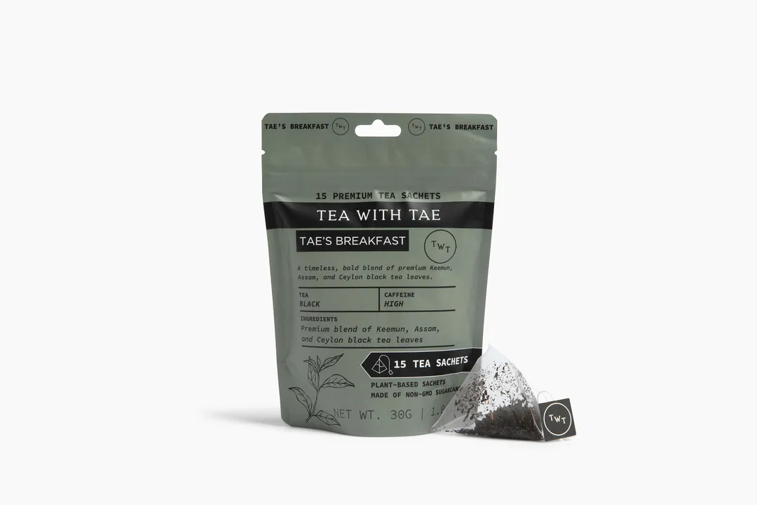 Tae's Breakfast Black Tea Pouch (15 Tea bags) for retail