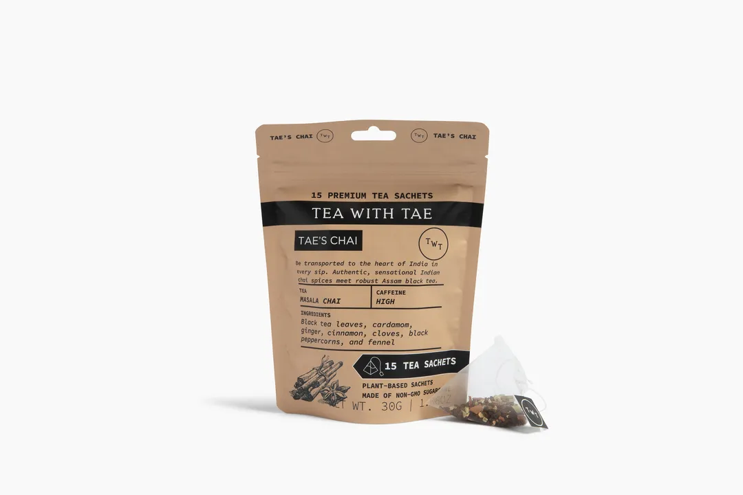 Tae's Chai Tea Pouch (15 Tea bags) for retail