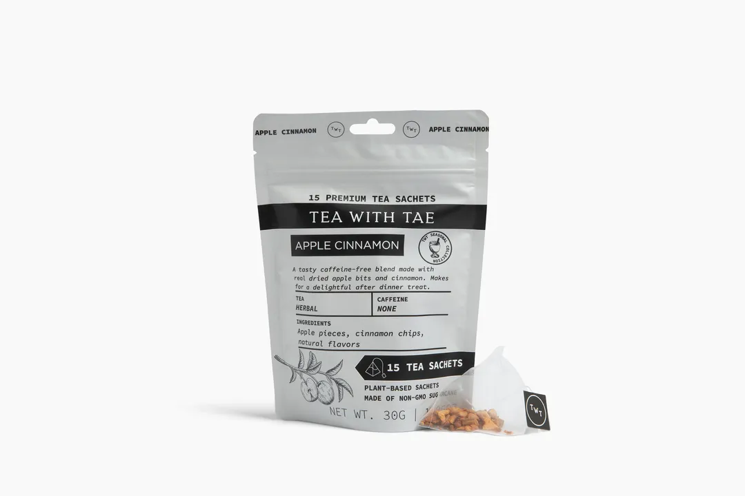 Apple Cinnamon Herbal Tea Pouch (15 Tea Bags) for retail