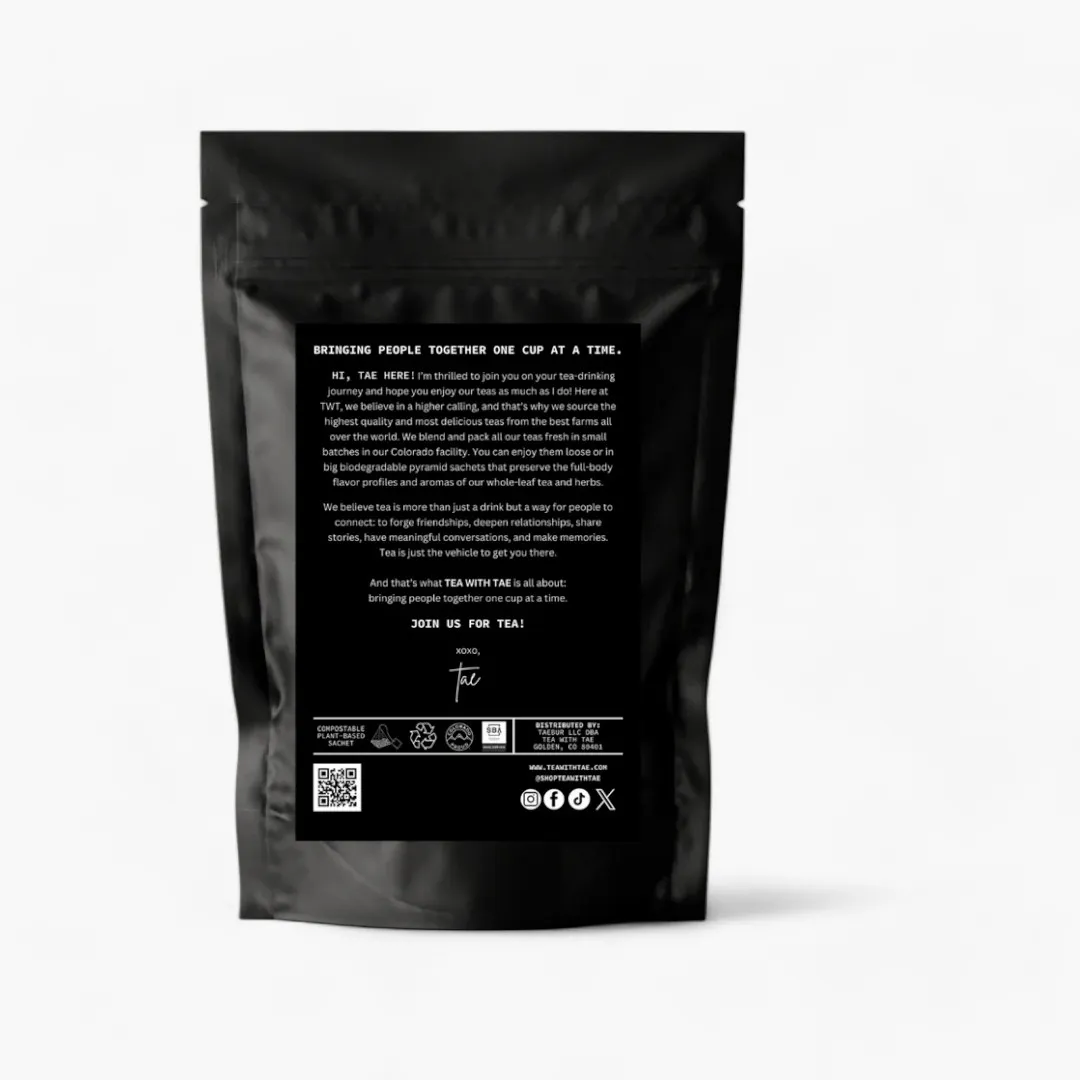 Gunpowder Green Loose Leaf Tea Pouch (2oz size for retail)