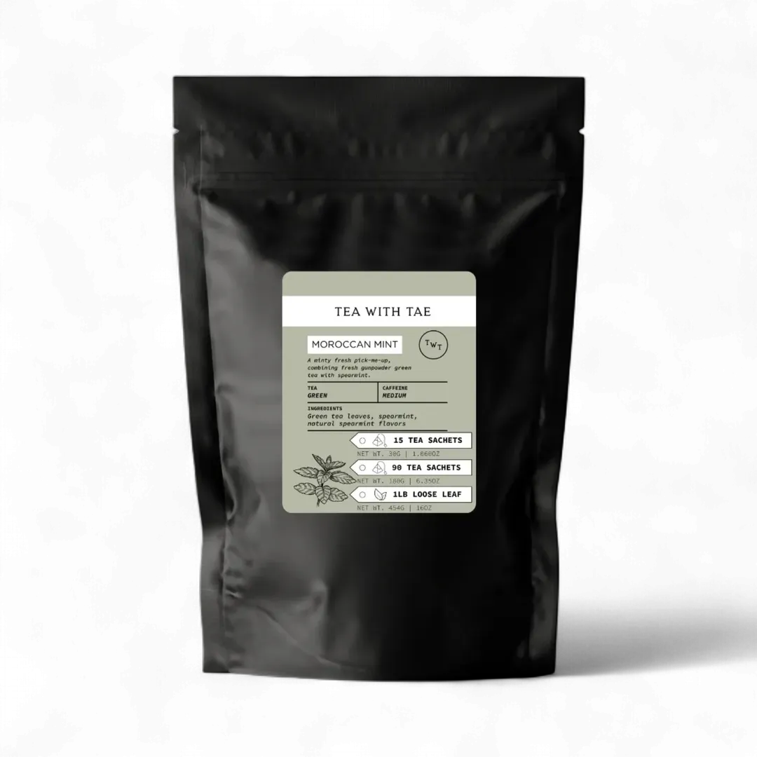 Moroccan Mint Green Tea Pouch (90 Tea bags) for food service