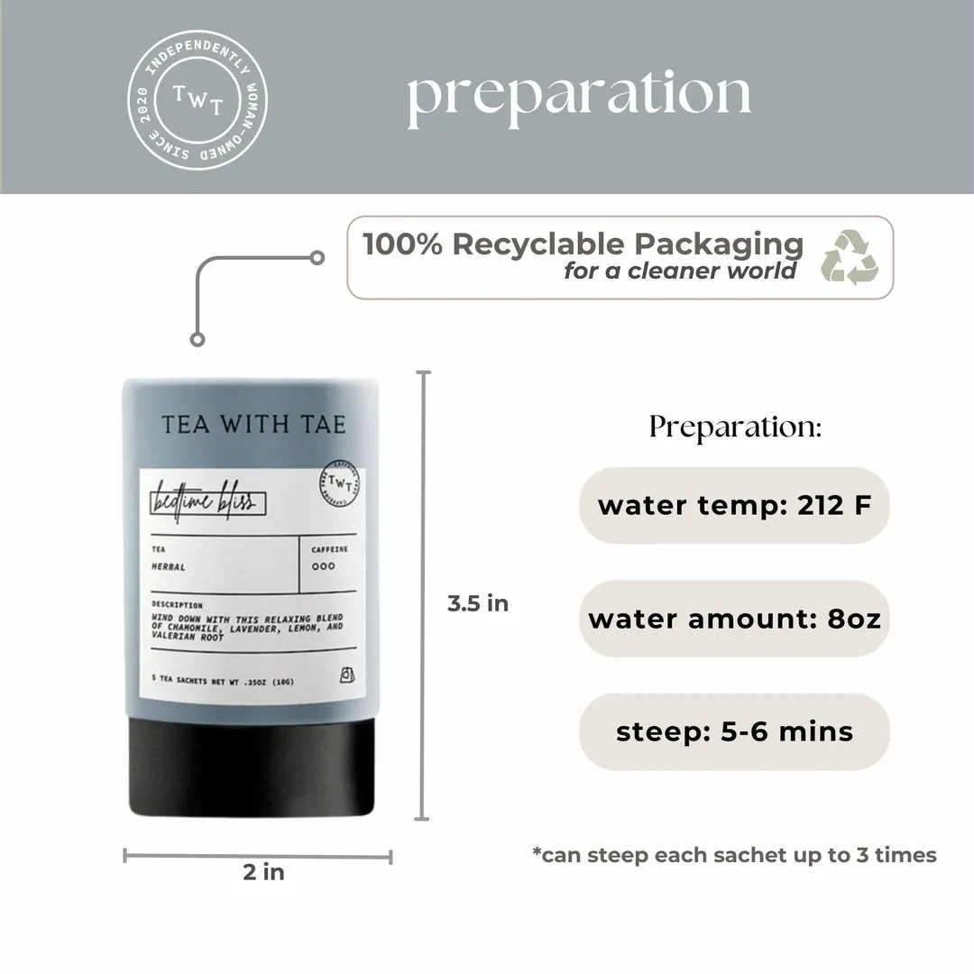 Nighttime Routine Sleep Tea Mini Tube Gift (5 tea bags)