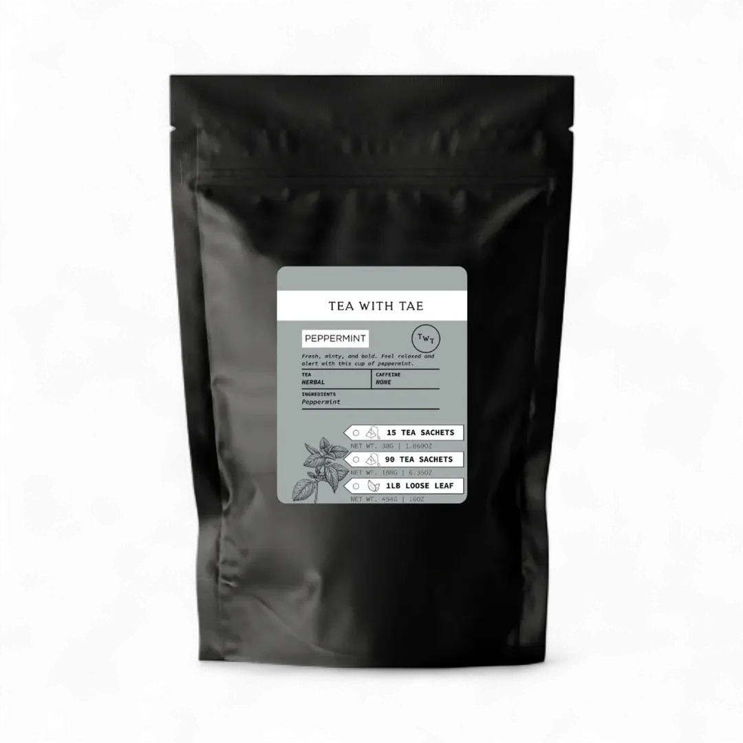 Peppermint Herbal Tea Pouch (90 Tea bags) for food service