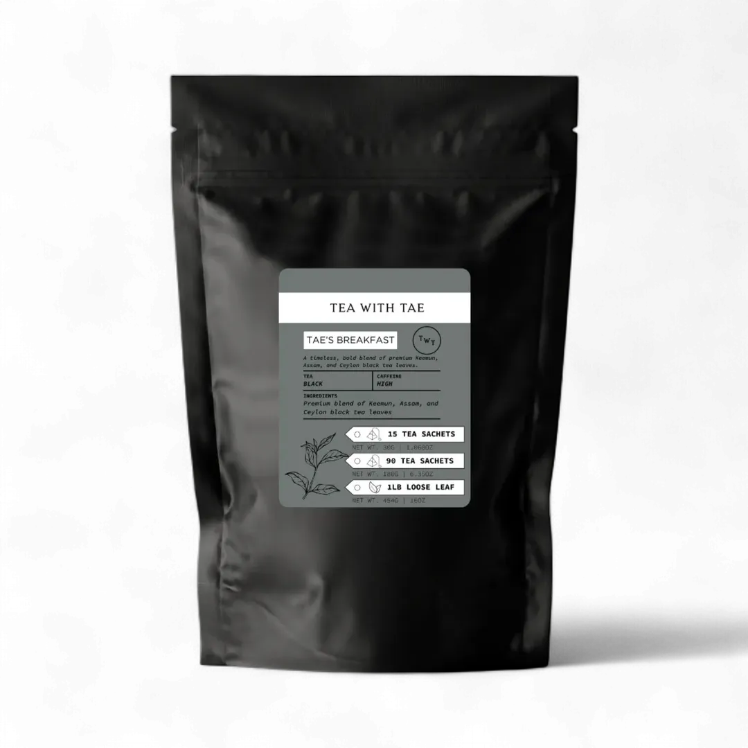 Tae's Breakfast Black Tea Pouch (90 Tea bags) food service
