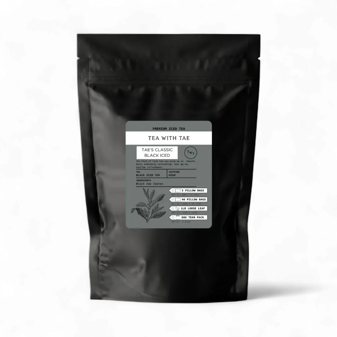 Tae's Classic Black Iced Tea Pouch (40 pillow bags)