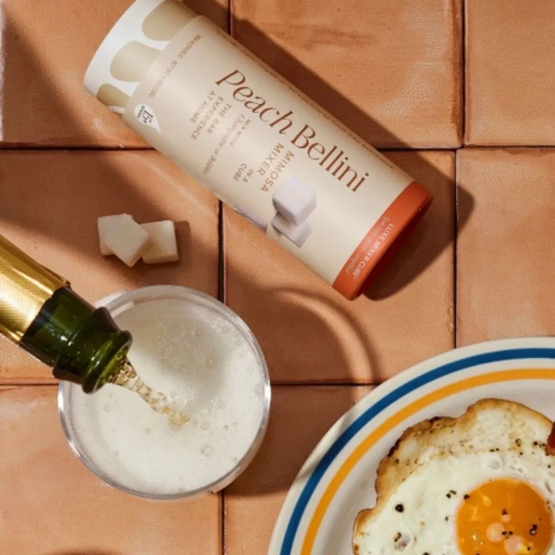 Peach Bellini Premium Mixer in a Cube | Tallboy