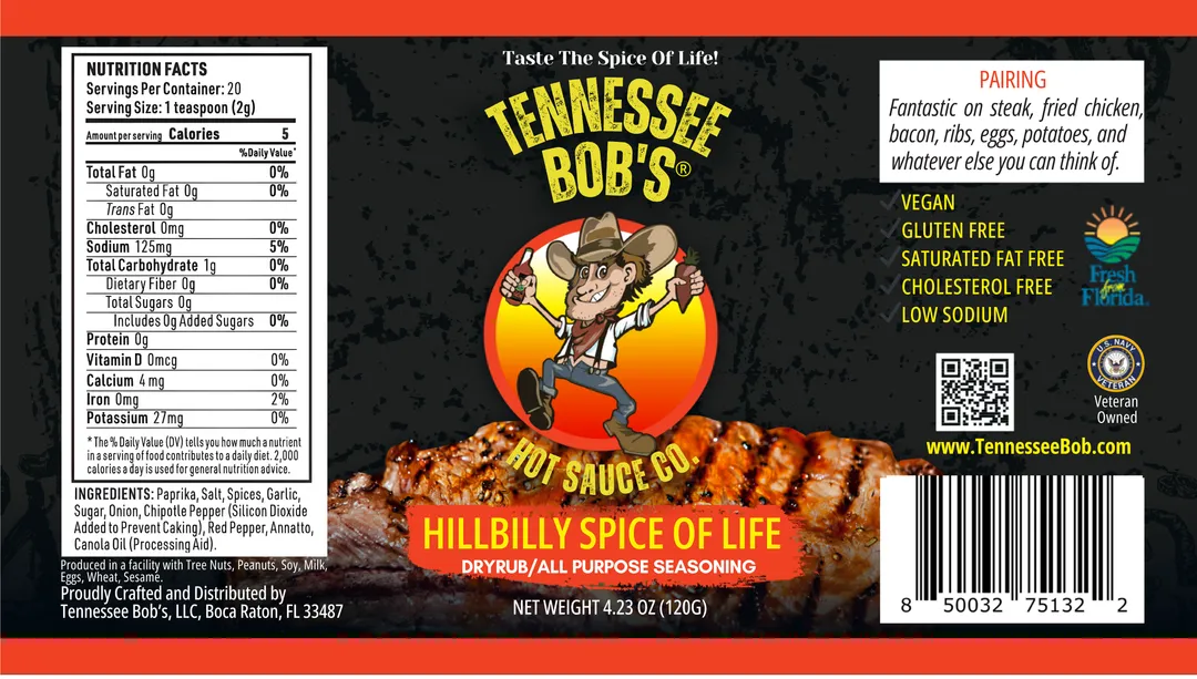 Hillbilly Spice of Life - Dry Rub/All Purpose Seasoning