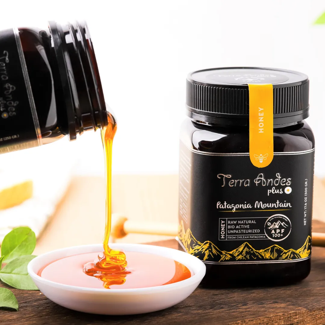 Patagonia Mountain Raw Honey APF 100+ – 500g, Organic & Unpasteurized, Medicinal Honey