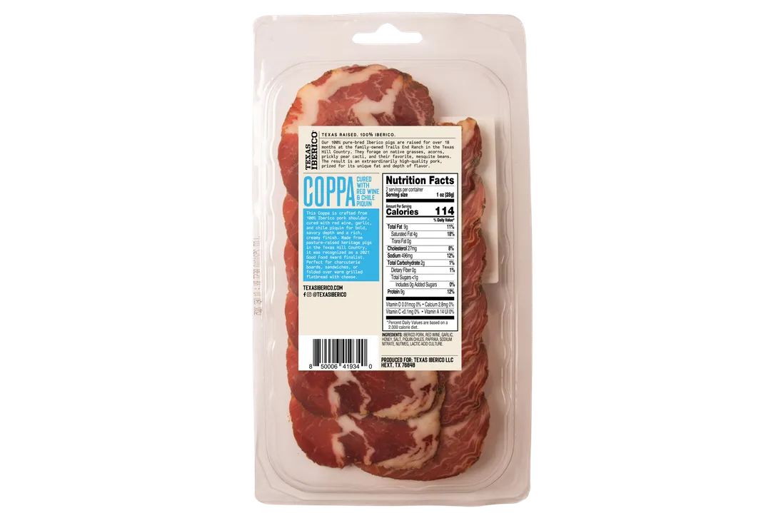Texas Iberico® Sliced Coppa