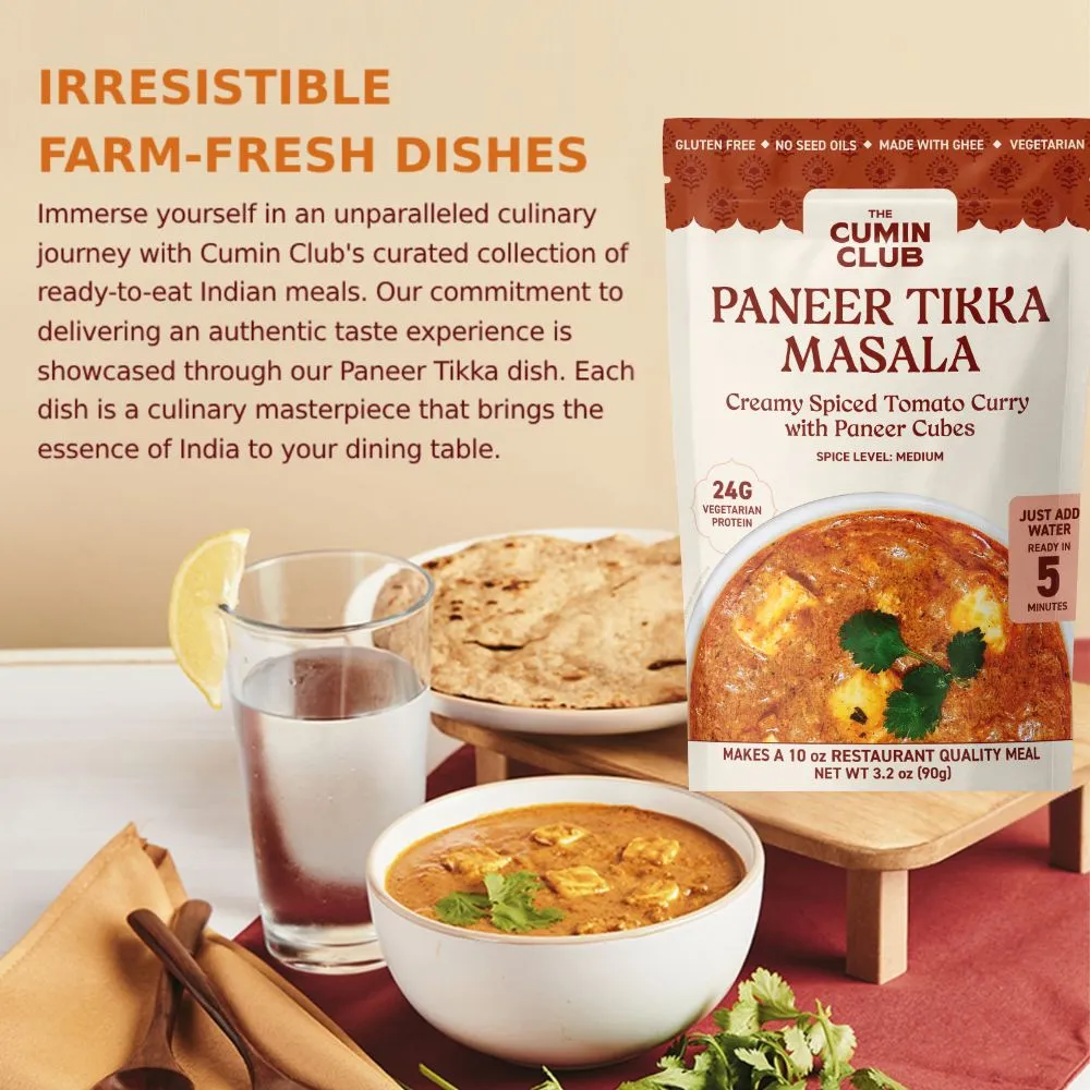 The Cumin Club Paneer Tikka Masala Ready to eat Indian Meal