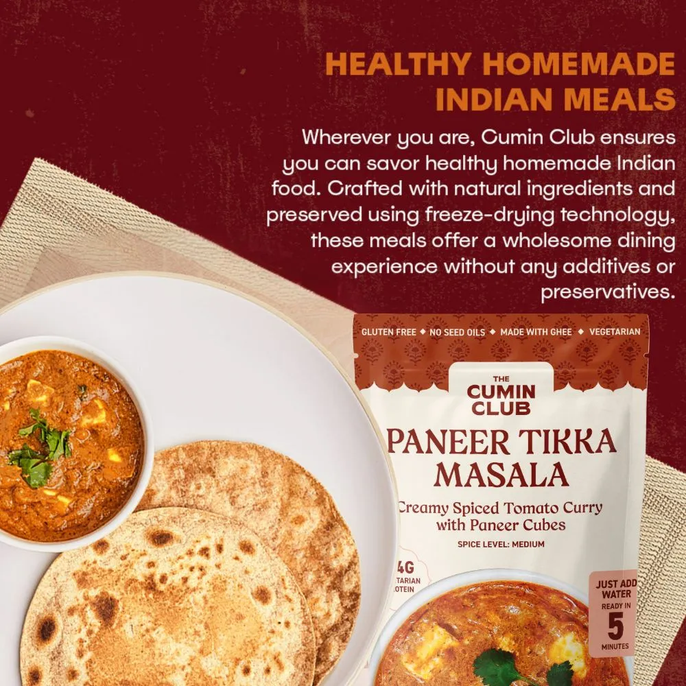 The Cumin Club Paneer Tikka Masala Ready to eat Indian Meal