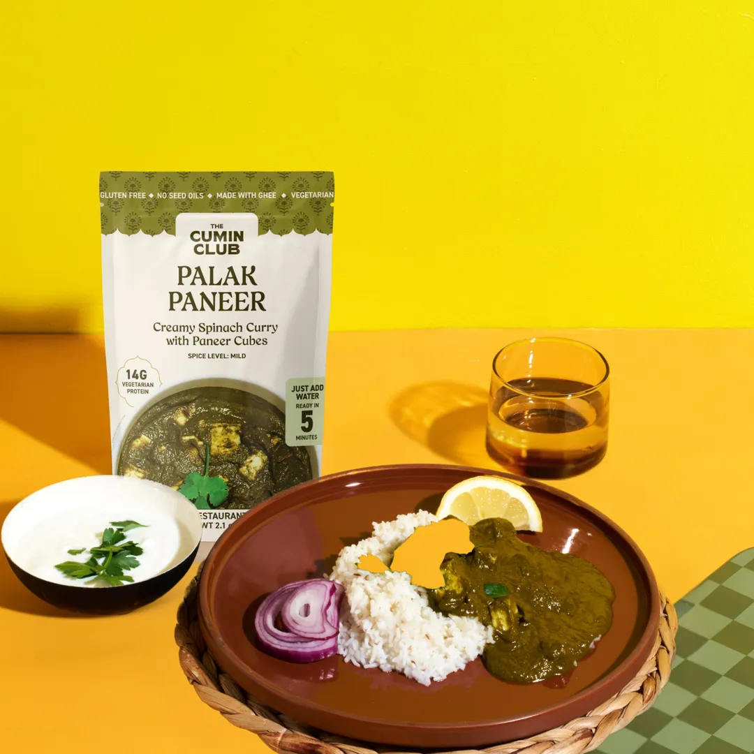 The Cumin Club Palak Paneer - Ready To Eat Indian Meal 
