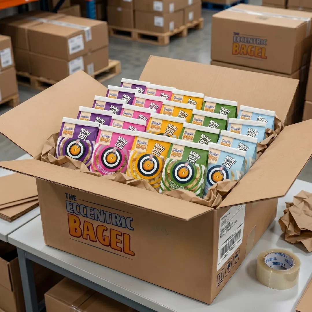 Eccentric Mini Bagel Chips 36-Bag Variety Pack: NY Made