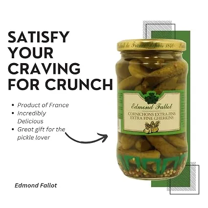 Edmond Fallot Cornichon Pickles Extra Fine Gherkins 11.95oz