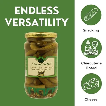 Edmond Fallot Cornichon Pickles Extra Fine Gherkins 11.95oz