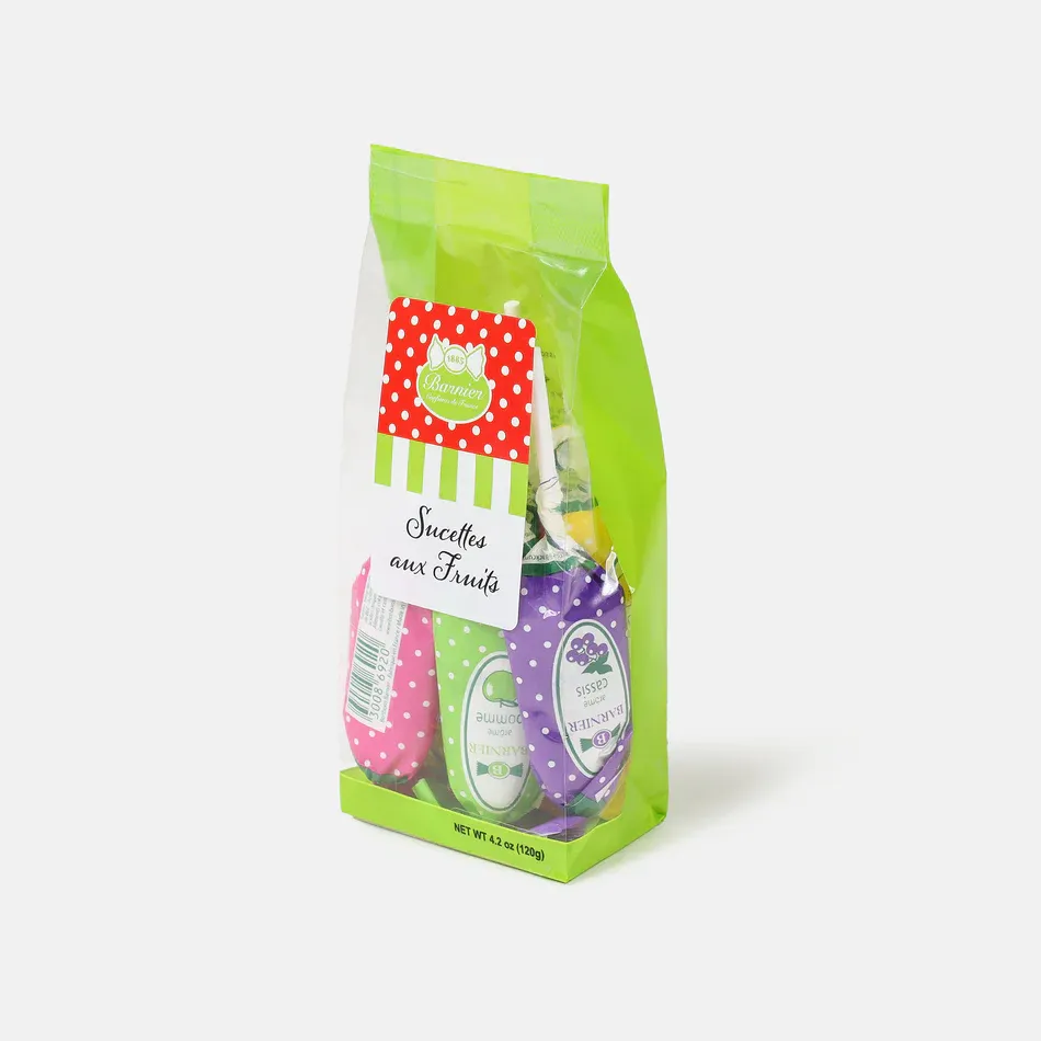 Bonbons Barnier Small bag of Assorted Fruit Lollipops 8pc