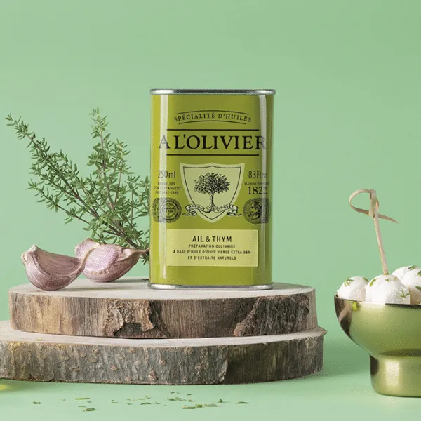 A l'Olivier Garlic & Thyme Olive Oil 8.4oz