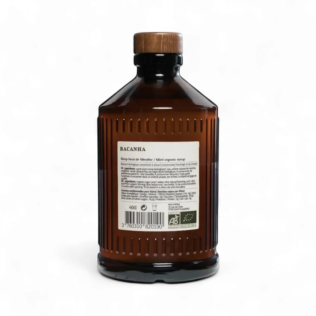 Bacanha Organic Mint Syrup 13.5oz