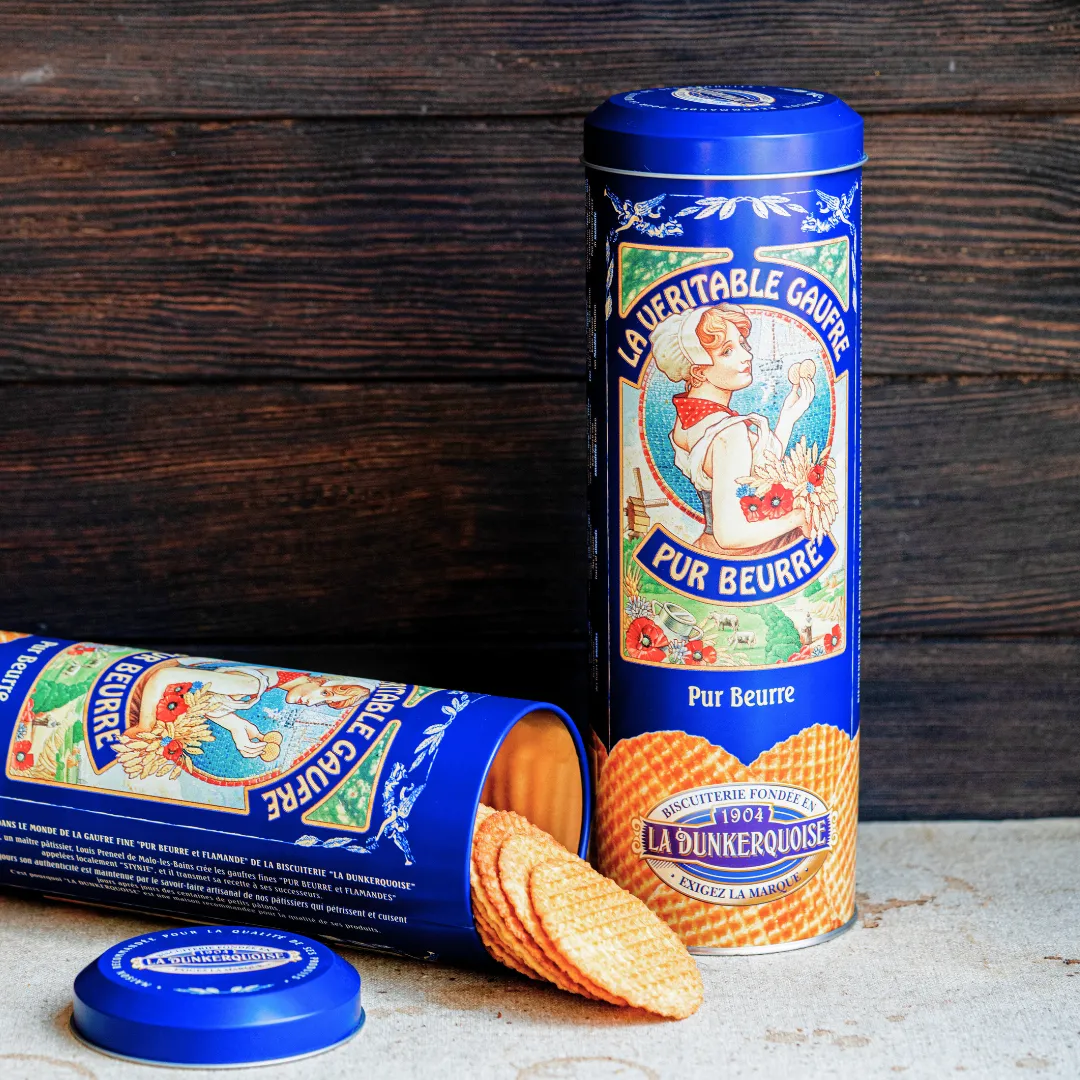 Biscuiterie Dunkerquoise Pure Butter Waffles in Tin 14.11oz