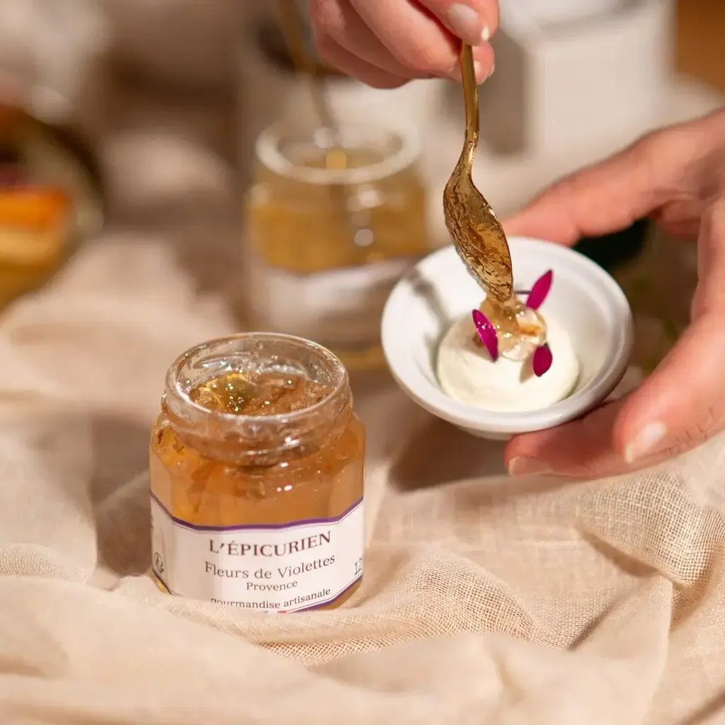 L'Epicurien Violet Flowers Confit - 4.4oz