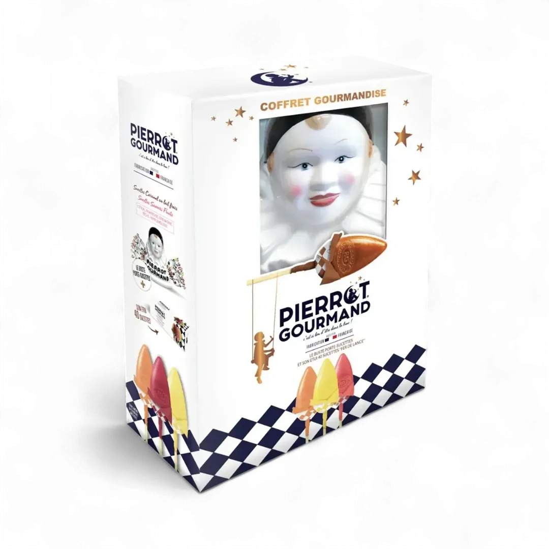 Pierrot Gourmand Display w/ Box of Lollipops 18.51oz - 40CT