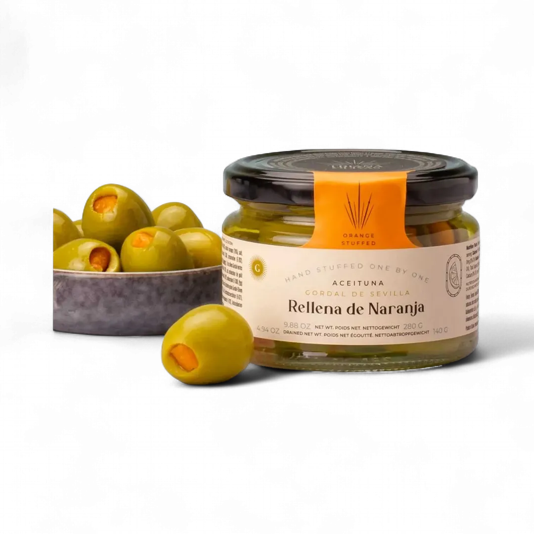 Triana Olivas Orange stuffed Gordal Olives 9.88oz