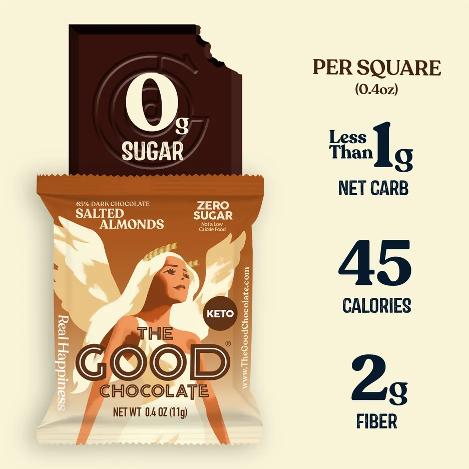 Salted Almonds Chocolate Square / 0.4 oz