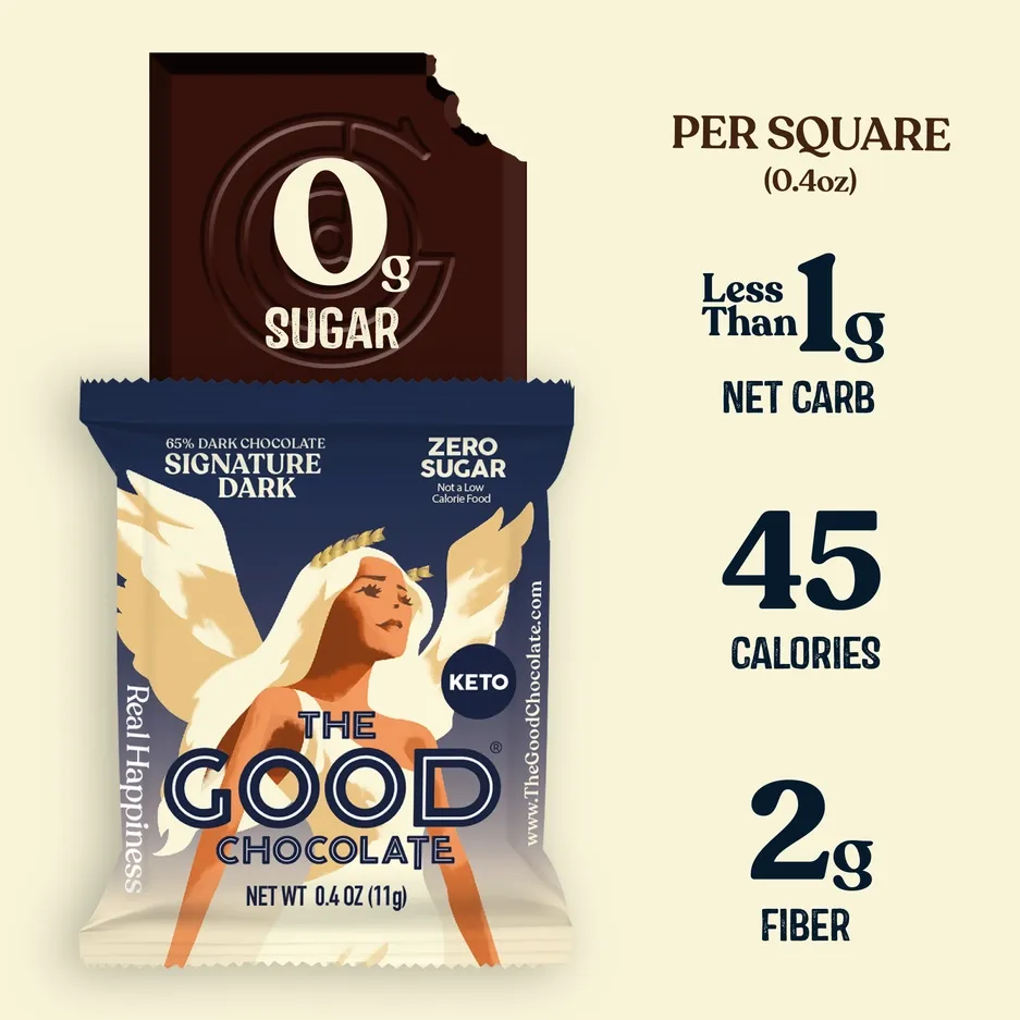 Signature Dark Chocolate Square / 0.4 oz