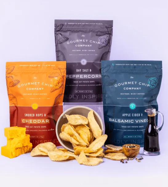 Apple Cider and Balsamic Vinegar Thick Cut Potato Chips - Case of 12