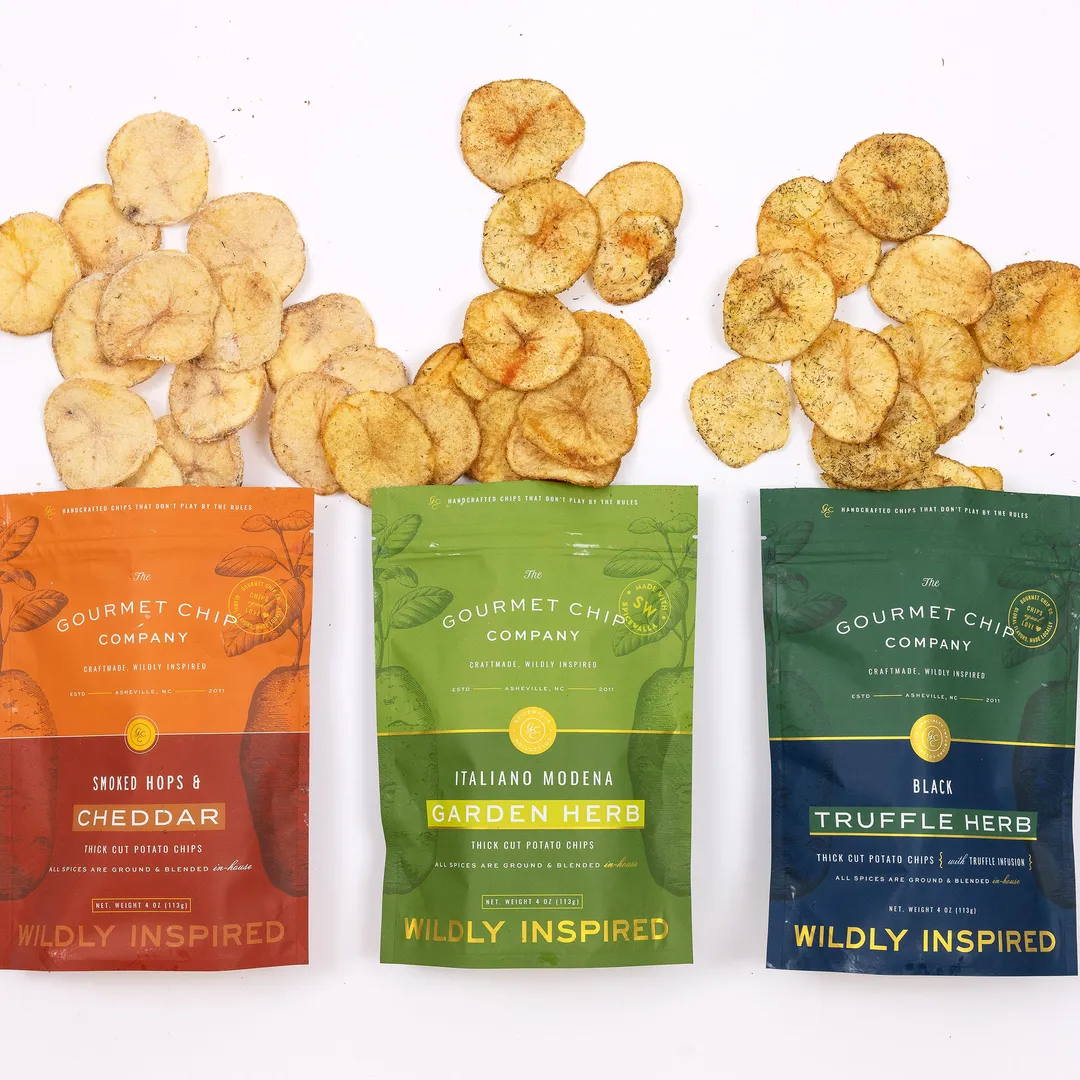 Italiano Modena Garden Herb Thick Cut Potato Chips - Case of 12