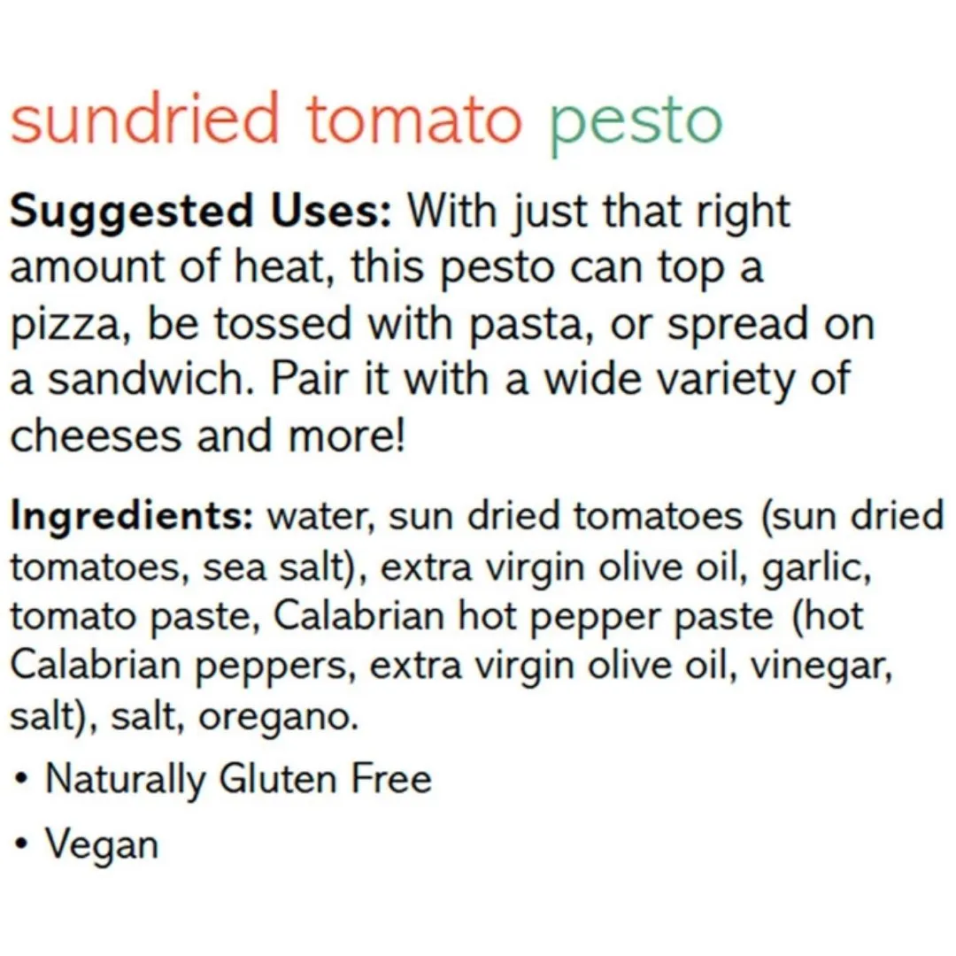 Sundried Tomato Pesto